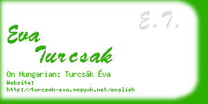 eva turcsak business card