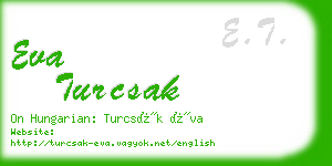 eva turcsak business card